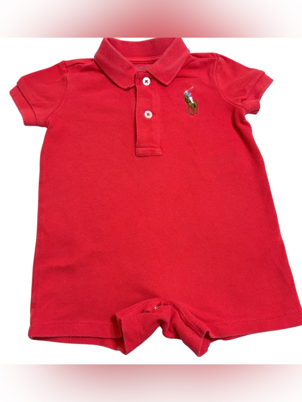 Ralph Lauren Baby Polo Romper Shorttall size 3 Mo